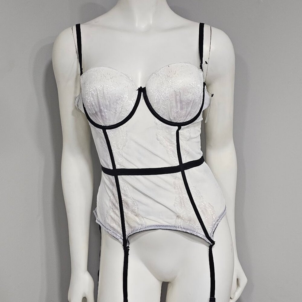 Sophie B Push up  Underwire Corset  White Size Large